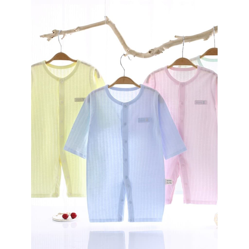 Macacão de bebê verão estilo fino roupas de verão do bebê macacão roupas de bebê recém-nascido puro algodão ar condicion