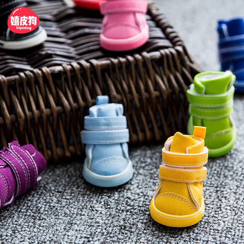 Sapatos de lona para cachorro, sapatos para passeio, não cai, capa para os pés, anti-sujeira, ferramenta útil, capa de s