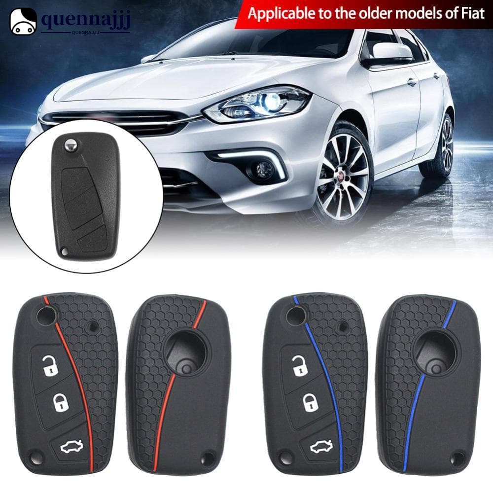 QUENNA Capa Para Chave De Carro , Suporte Remota De Silicone Fiat Stilo , Grande Punto , Alto-Falante , Bravo , Linea ,
