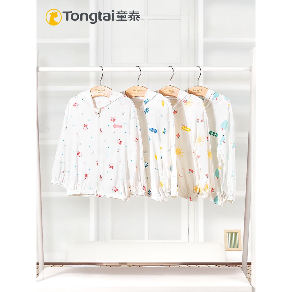 Tongtai primavera verão luz Outing superior protetor solar 1-5 anos de idade roupas de pele das crianças masculino femin