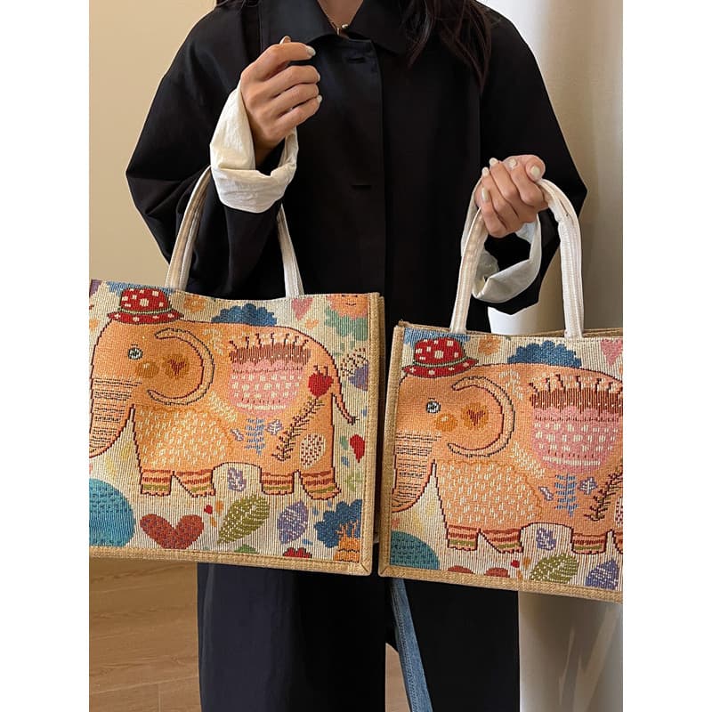 Bolsa de lona feminina bolsa 2026 novo estilo grande capacidade bolsa de linho feminina ins trabalho Commuter sacola