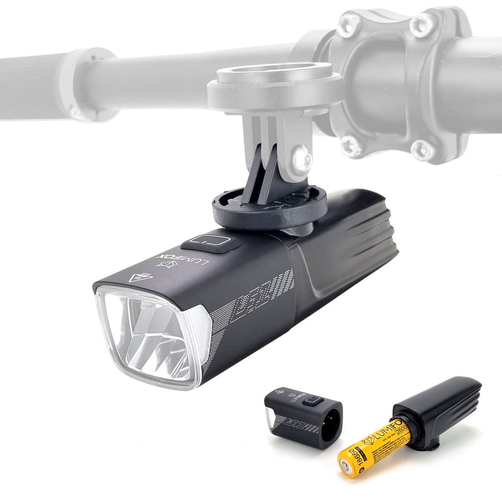 Farol Bike Engate Garmin Gopro Bateria Substituível Lumifox LF1 1200 Lumens