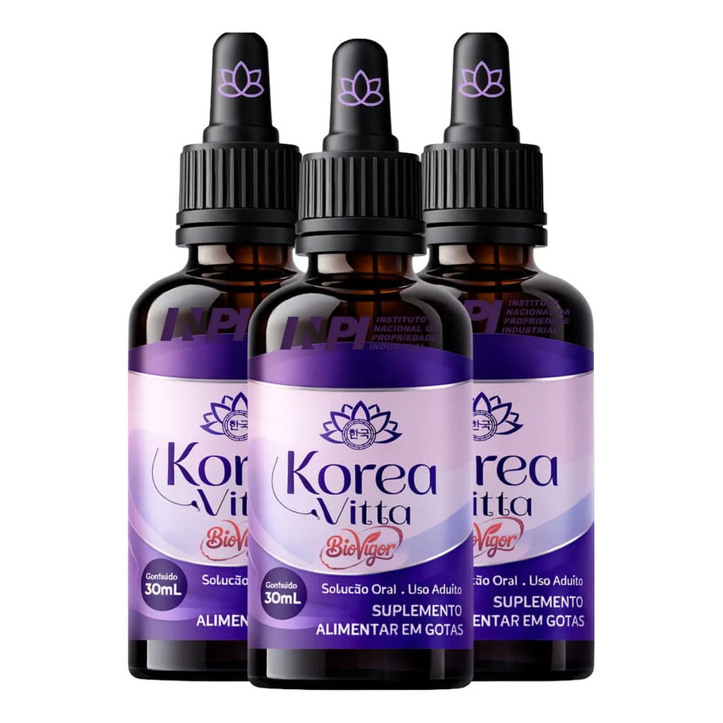 3x Korea Vitta 30ml - Original Fórmula Única - Envio Hoje