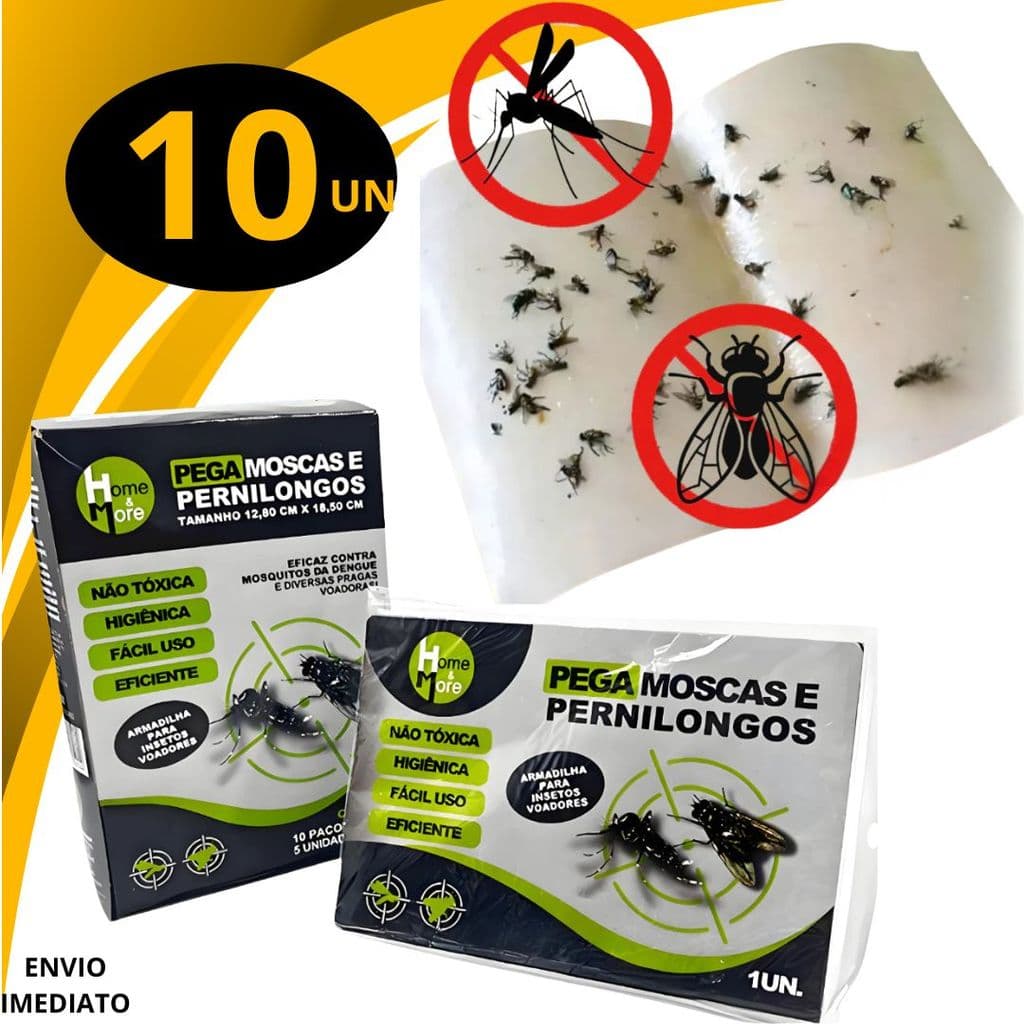 Fita Pega Mosca Cola Adesiva Armadilha de Inseto Pernilongo Mosquito Dengue