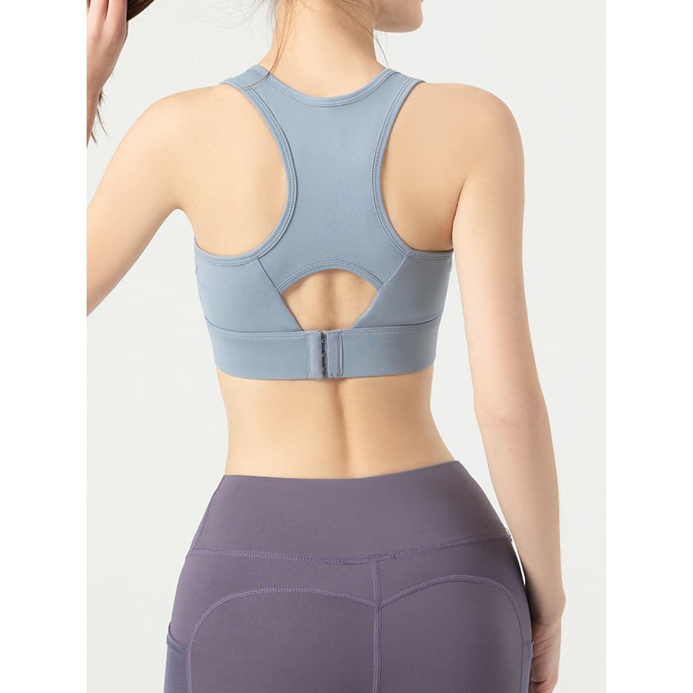 I-em forma de borboleta colete americano estilo roupa interior esportiva feminina moldar à prova de choque cor sólida co