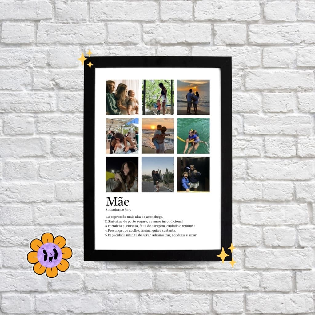 Quadro Dias das Mães Presente Personalizado