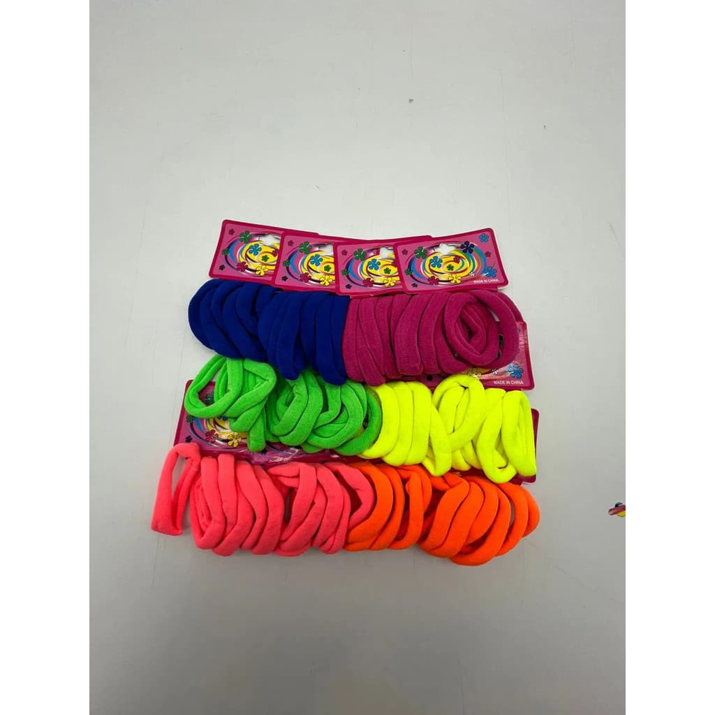 Kit Elásticos Xuxinha Rabicó Chuchinha Tipo Meia Cabelo 2opç Kit 72 Lisa