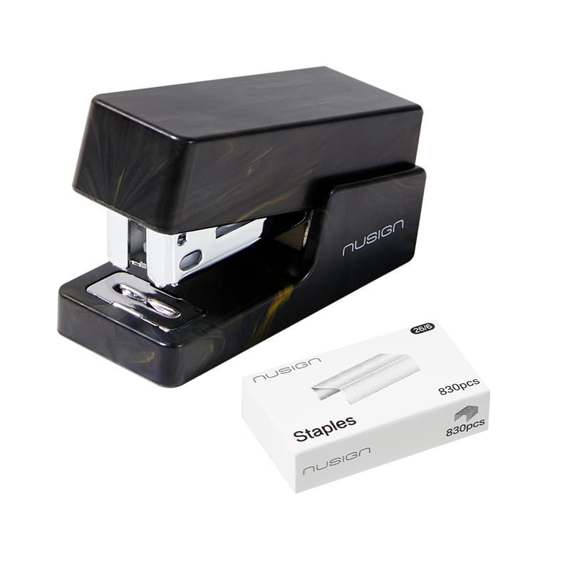 Grampeador Mini Deli Nusign Portátil Preto Marrom Verde ou Branco