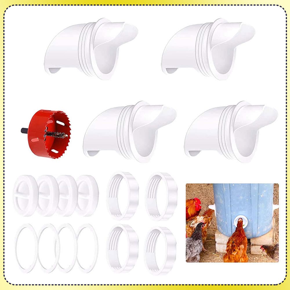 Conjunto de 4 comedouros para aves comedouro para galinhas comedouro automático