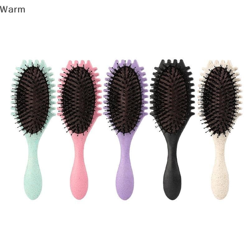 Quente 1Pc Escova De Cabelo De Cerdas De Javali Grande Para Viagens Mirrobb Paddle Cabeça Massageador Desembaraçar Estil