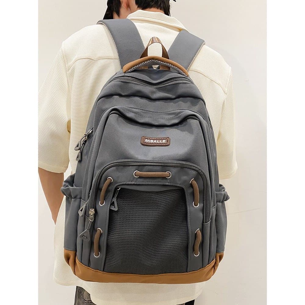 Harajuku versão coreana All-Match mochila Commuter estudante universitário saco de classe repelente de água Casual contr