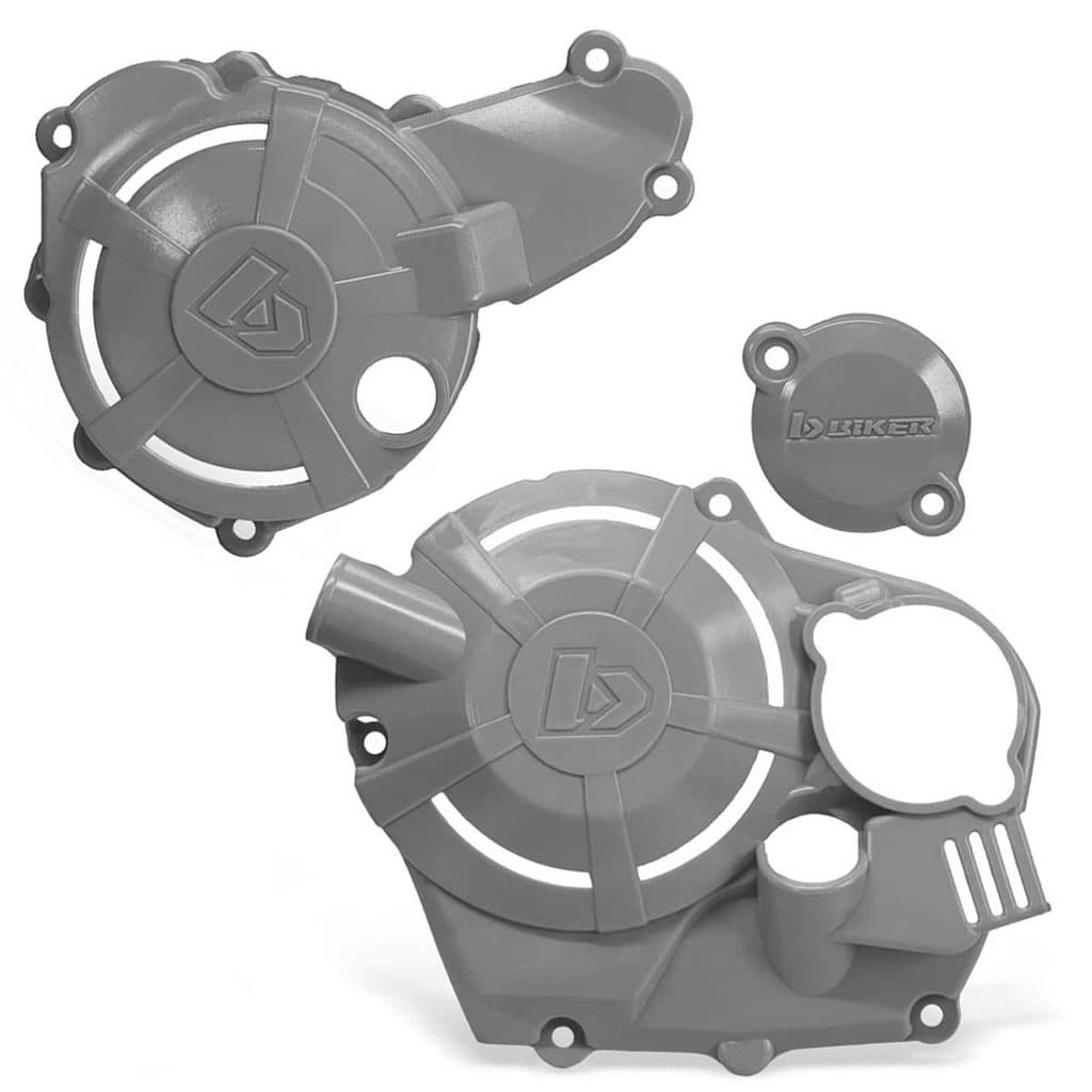 Protetores Tampas Motor Xtreme Cinza  CRF 300F - Biker