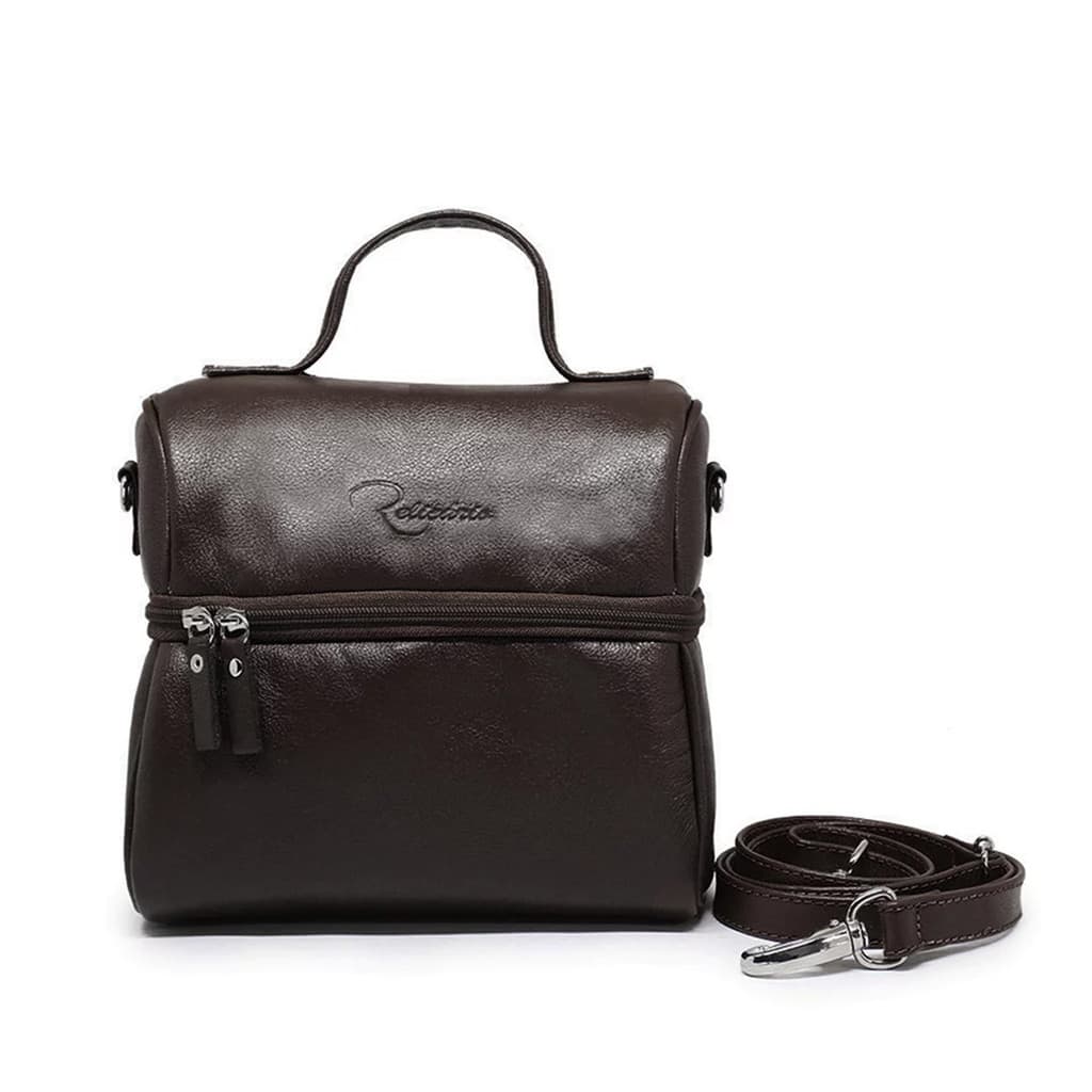 Bolsa Térmica para Marmita Lancheira de Couro Sam