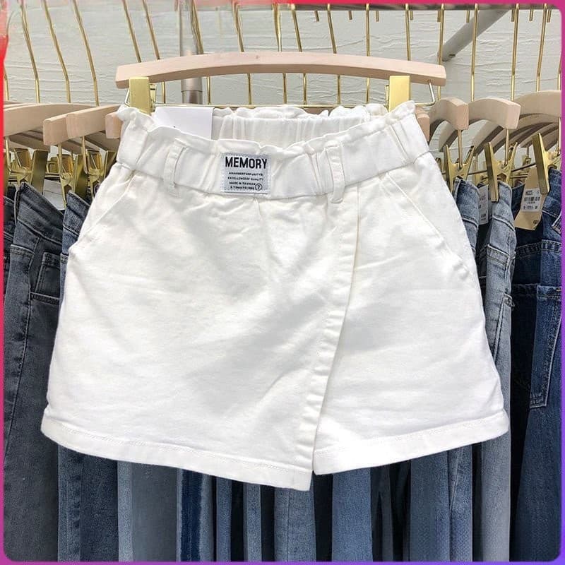 Att (PP ~ G) Saia Curta Alfaiataria Sal E Pimenta Plus Size Feminino Branco