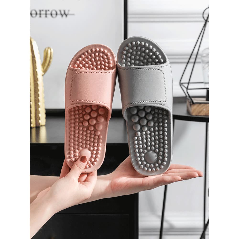 Chinelos de massagem homens verão interior uso doméstico banheiro banho antiderrapante Casual sola macia pé terapia sand