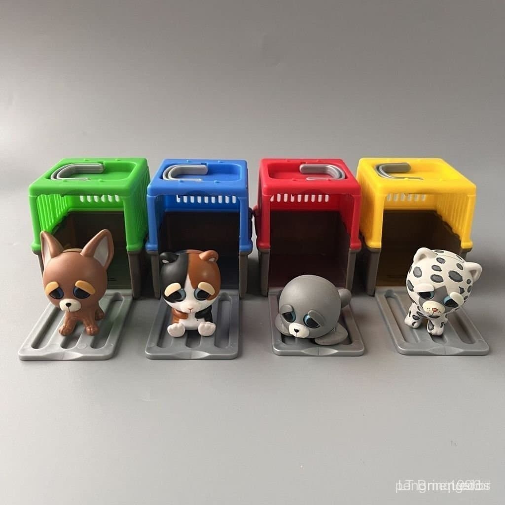 Feisty Pets Brinquedos de pelúcia fofos e engraçados de animais travessos dos EUA, vem com gaiola