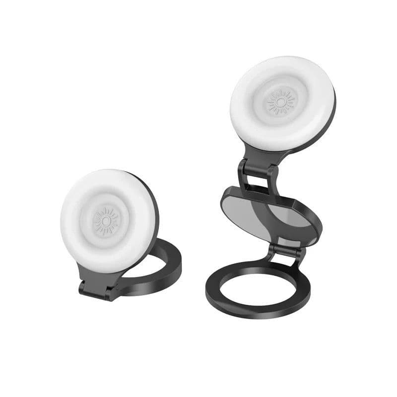Mini Luz LED Magnética com Espelho 💡 Selfie Maquiagem 3 Modos USB
