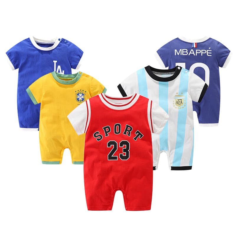 Bebê recém-nascido roupas de verão 0-3 meses bebê macacão esportivo 6 fino de manga curta recém-nascido roupas de verão