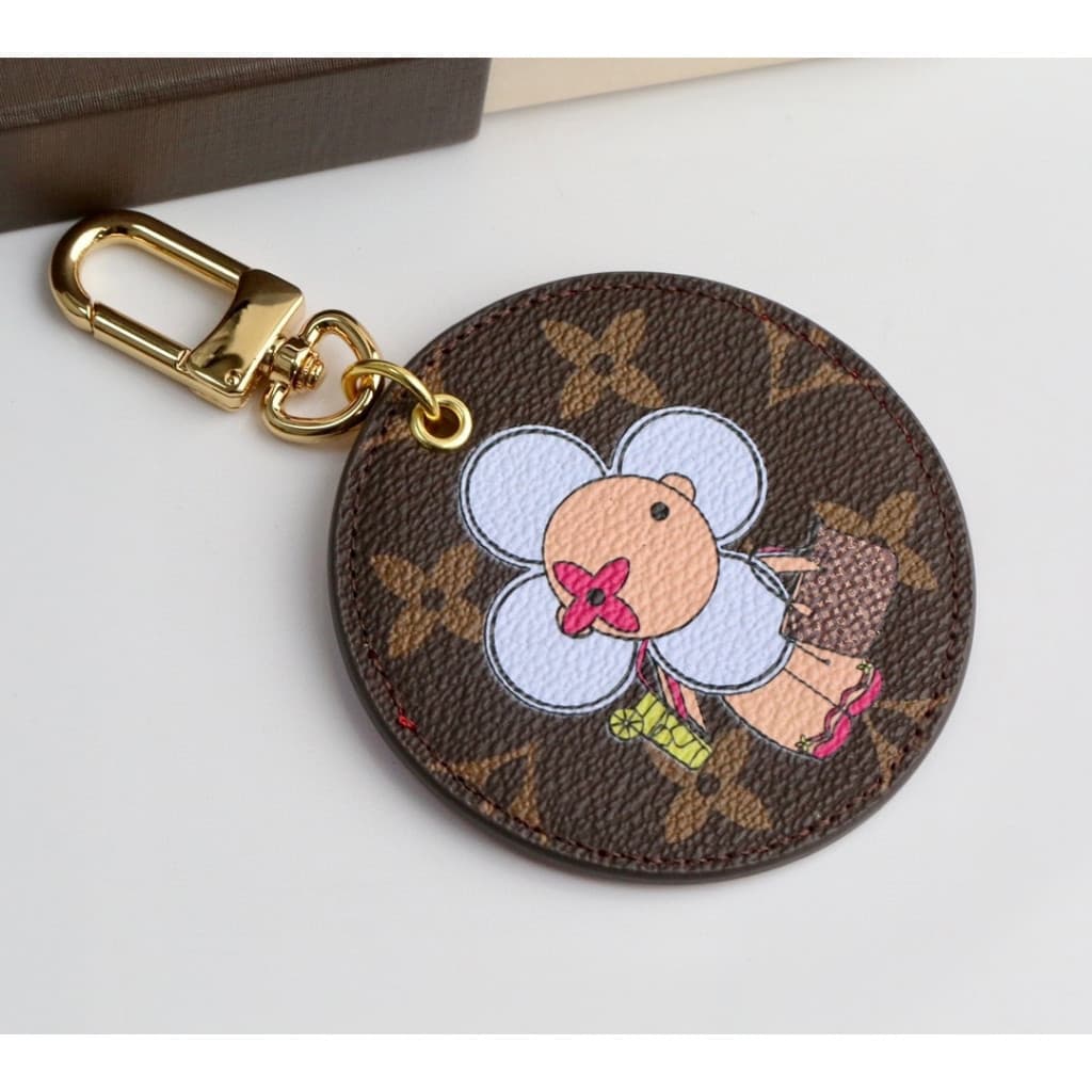 {TOP} Chaveiro de couro com pingente de boneca, estilo retrô fofo, presente de aniversário