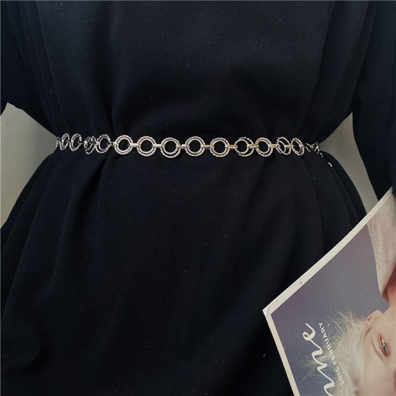 Corrente de cintura de Metal decoração feminina verão combinando vestido camisa cinto cintura estreita camisola mais mag