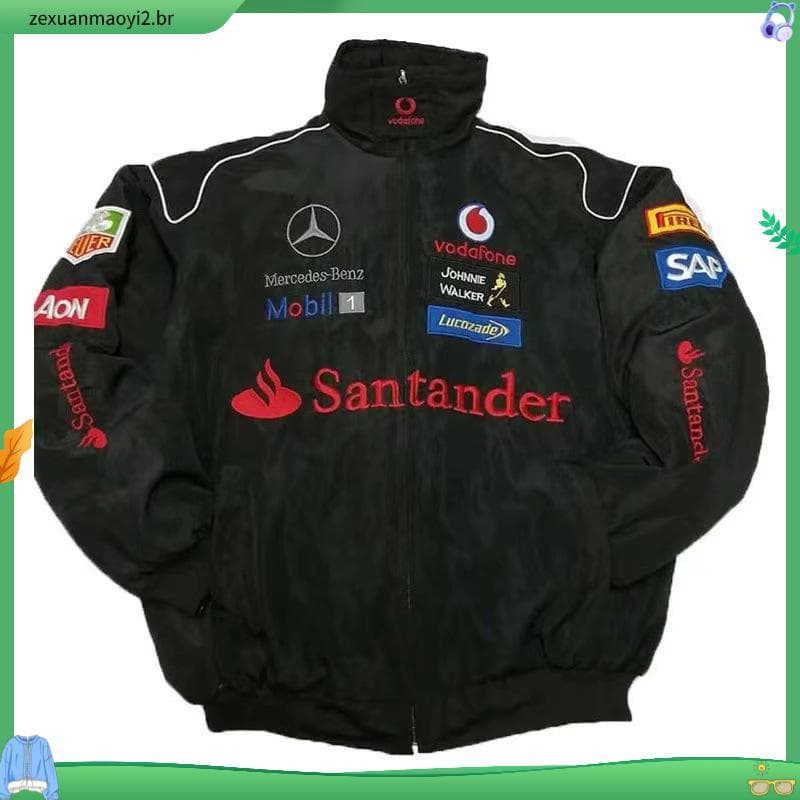 F1 Jaqueta De Corrida Manga Longa Retro Motocicleta Ferrari Team Roupas De Outono E Inverno Algodão Bordado
