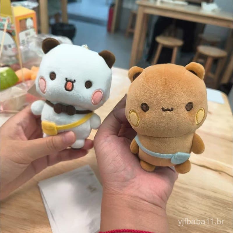 Bubu e Dudu, brinquedos de pelúcia fofos, panda roxo, brinquedo fofo, boneco macio, almofada, decoração colecionável.