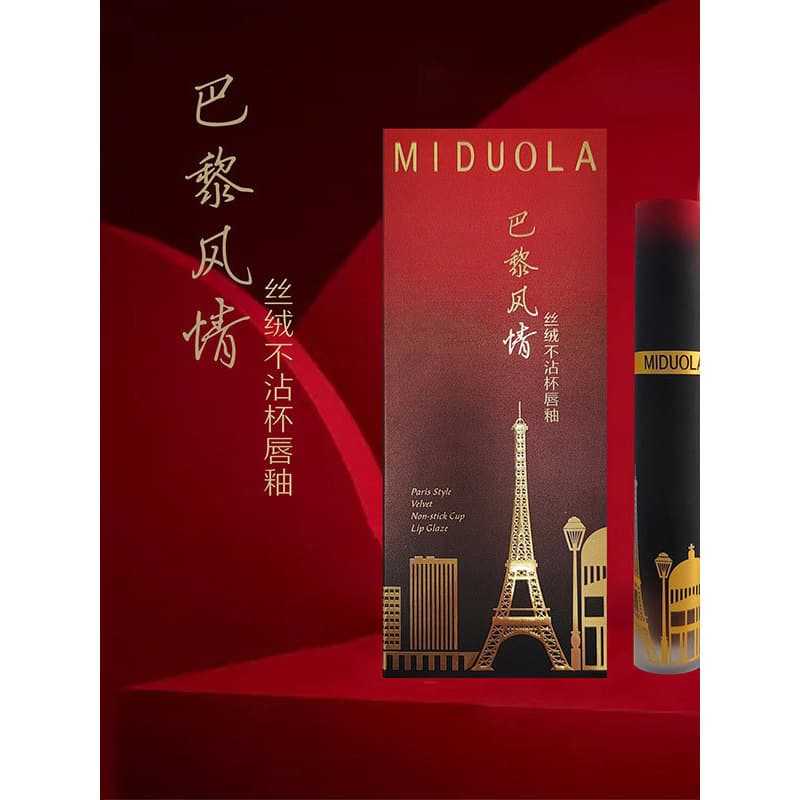 Midora Paris estilo veludo antiaderente copo brilho labial fosco não desbotado maquiagem não-despertar barato festa de e