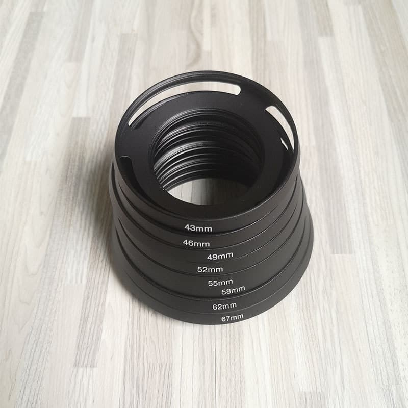 Capa de parafuso de Metal ultrafina grande angular oca Universal 43 49 52 55 58 62 67mm acessórios para câmera
