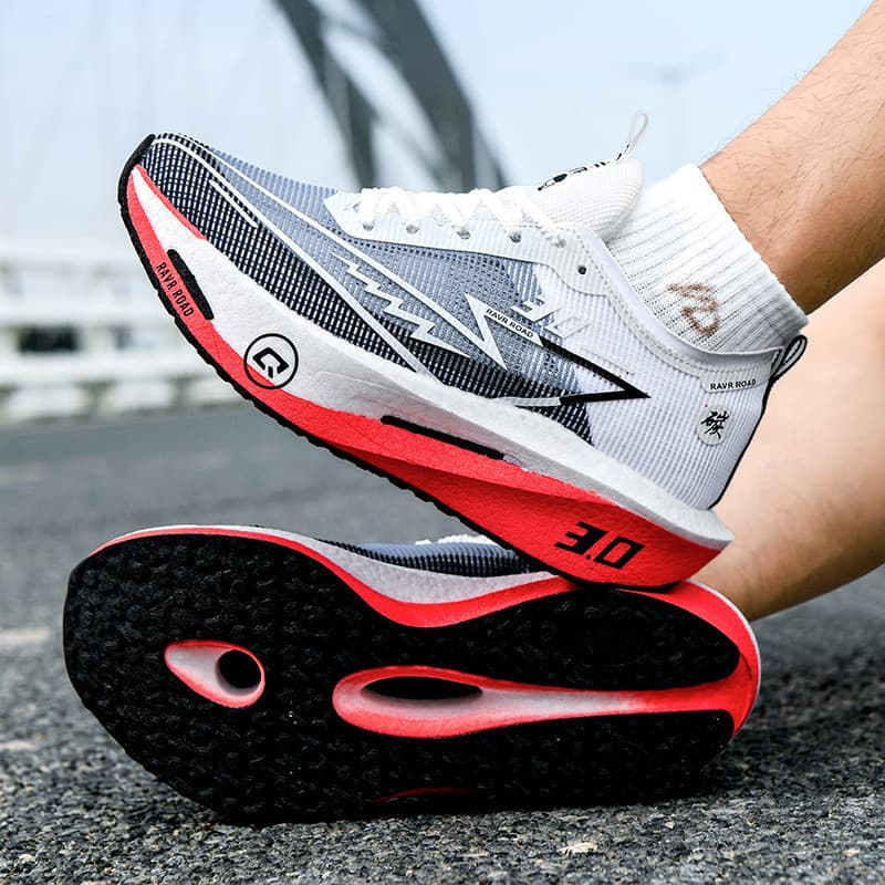 Novos Sapatos Esportivos De Placa De Carbono Com Almofada Macia E Tênis De Corrida Off-Road Antiderrapantes