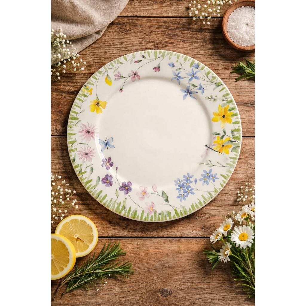 PRATO RASO CONCEPT FLORAL 27cm DIAMETRO - CERAMICA SCALLA