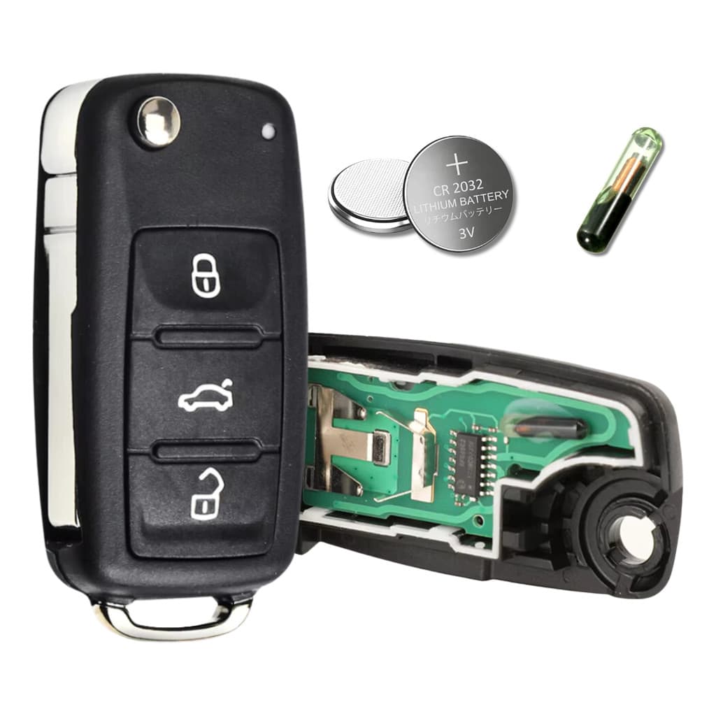 Chave Canivete Completa Vw Gol Jetta Voyage G6 Fox Golf 3 Bt