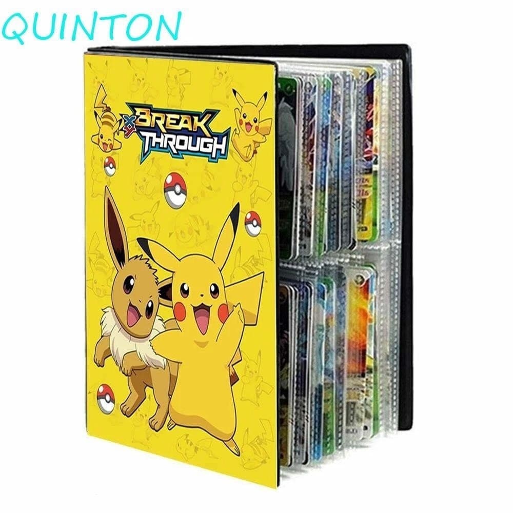 QUINTON Pokemon Cartões Álbum Presente Do Miúdo 240 Pçs de Fotos Display Pasta VMAX GX EX Anime Colar Macarrão F.YZM