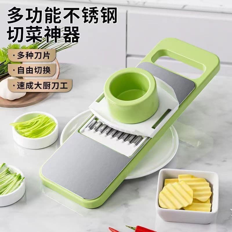 Venda em estoque pronto Ralador de aço inoxidável Cortador de vegetais Cozinha Extra grosso Cortador de vegetais multifu
