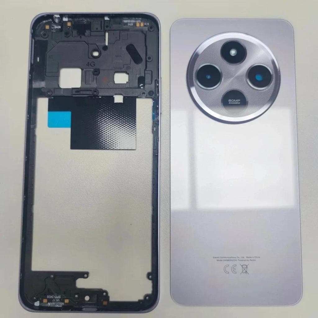 Para Redmi 14C Caixa Completa Moldura Intermediária + Tampa Traseira Da Bateria Porta Com Peças De Reparo De Lente De Câ