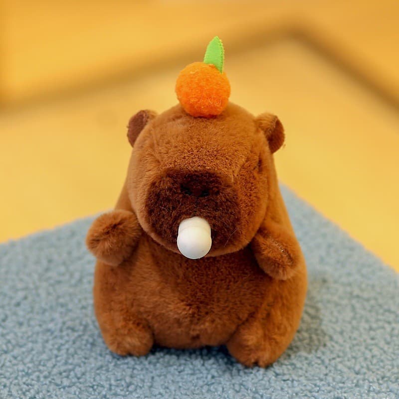 Boneca De Pelúcia Capivara E Tartaruga , Brinquedo Fofo Para Crianças , Presente De Aniversário ,