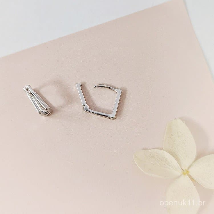 Novos ear cuffs e brincos minimalistas super estilosos e geométricos em prata S925 para homens e mulheres, ear cuffs par