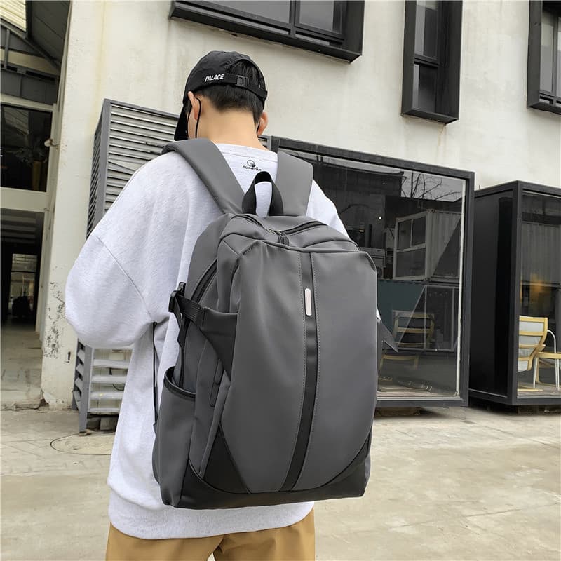 Mochila de grande capacidade masculina versão japonesa coreana mochila de viagem simples na moda legal saco de computado