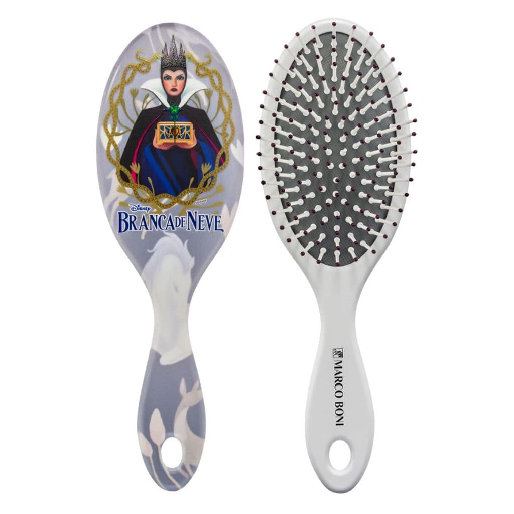 Escova Cabelo Oval Branca De Neve Bruxa Madrasta Marco Boni
