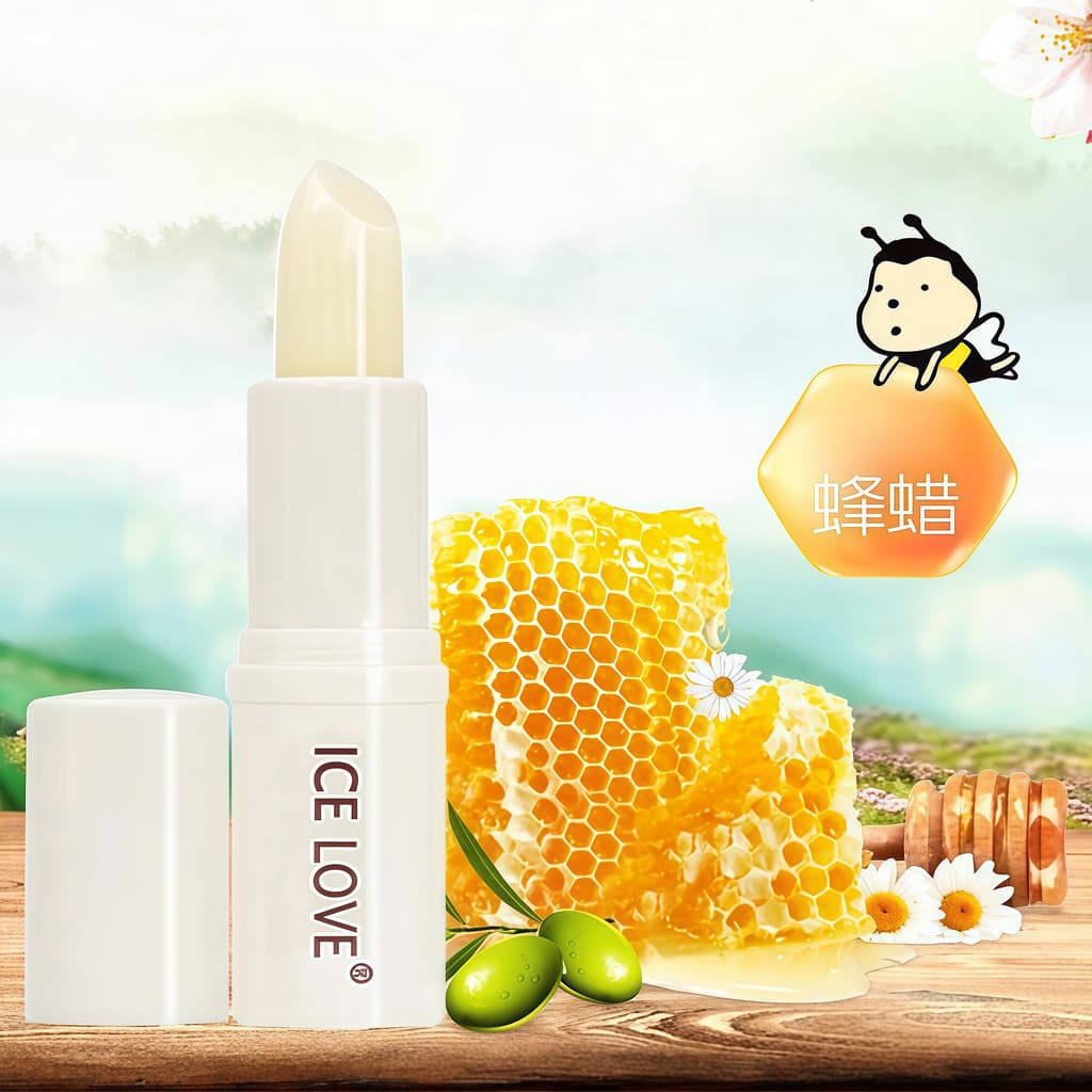 Gelo amor mel batom feminino Base batom incolor bonito barato estilo estudante outono inverno estudante bálsamo labial