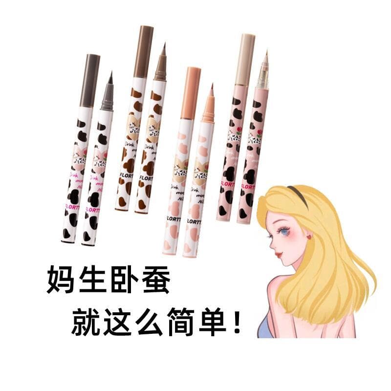 FLORTTE Floral Lolia Deitado Silkworm Caneta Delineador Lápis de Sobrancelha Contorno Ultrafino Iluminar Sombra Não Manc