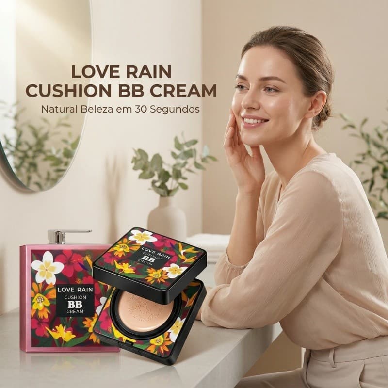 LOVÉ RAIN Maquiagem 3 em 1 – BB Cream, Corretivo e Base Clareadora