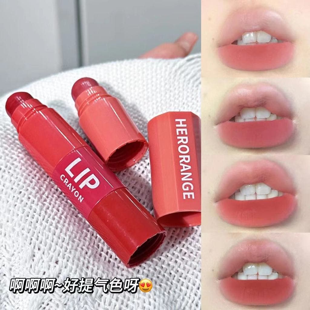 Um 4 cores empilhamento música Cannonball pequeno batom Mini coreano feminino alto batom fosco veludo liso lábio esmalte