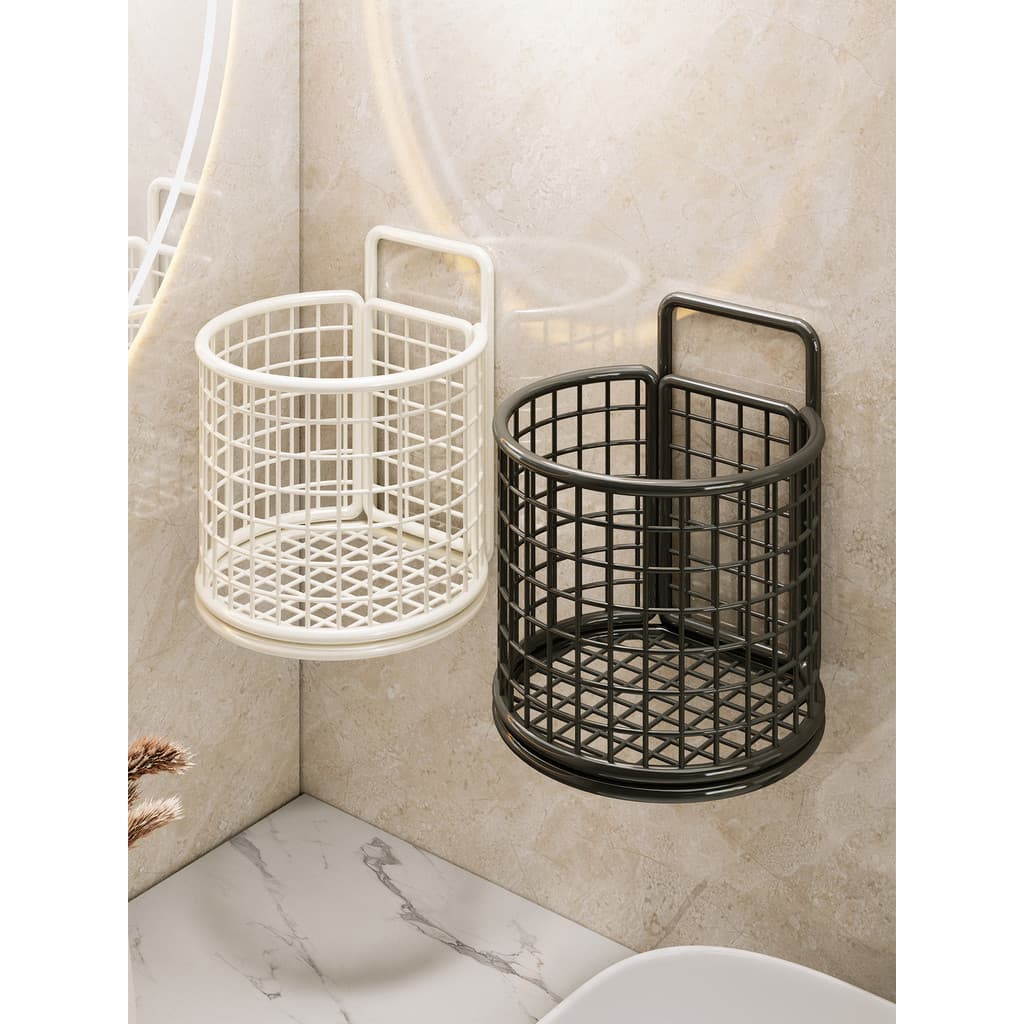 Pente Rack fixado na parede perfurado toalete banheiro lavatório parede pasta de dentes navalha tubo de armazenamento