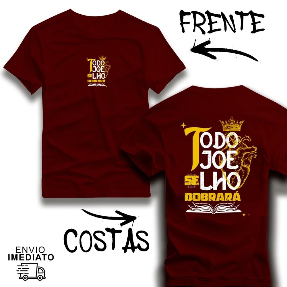 Camiseta Cristã Streeatwear T-shirt Gospel ''TODO SE DOBRARÁ'' Qualidade Premium Envio Imediato - 45