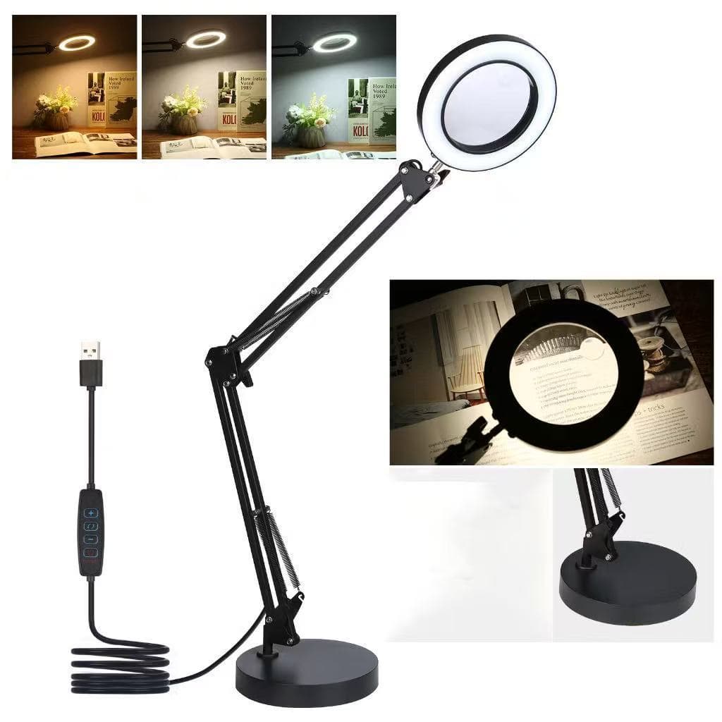 Luminaria de Mesa articulável Techled Cor Preto