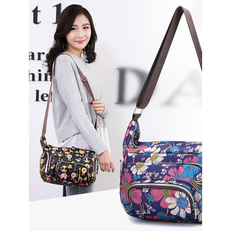Bolsa pequena 2023 versão coreana novo estilo Casual náilon Cross-body bolsa de ombro bolsa de lona Diagonal de meia-ida
