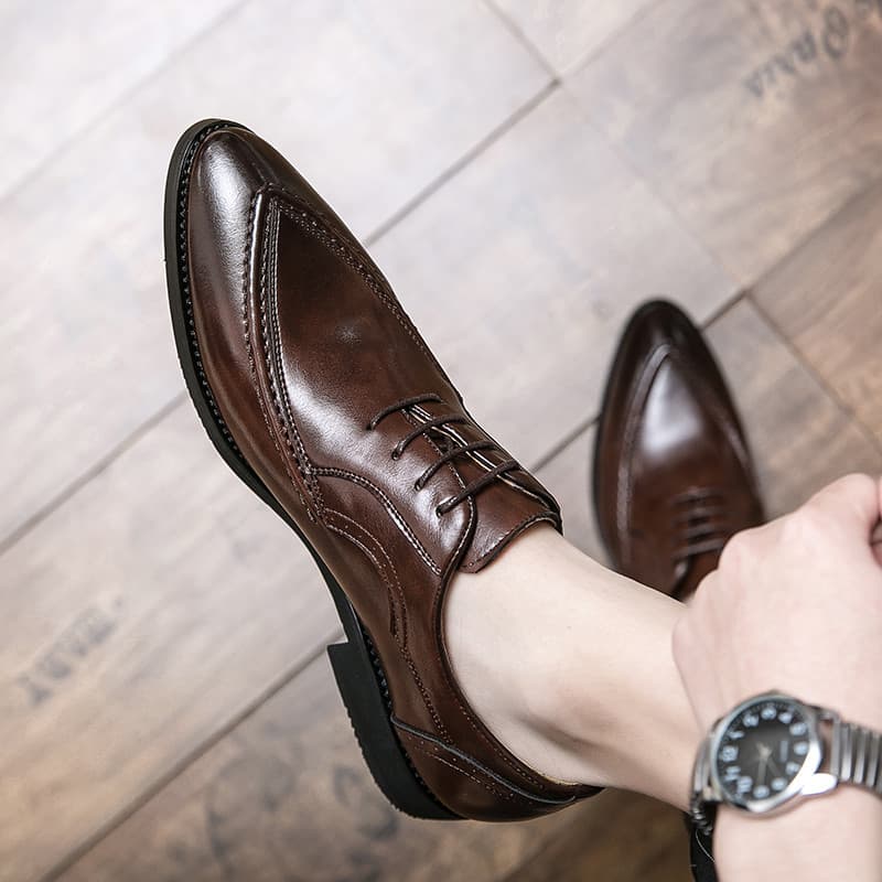 Retro cabeleireiro 2026 novo estilo respirável masculino na moda apontou negócios Formal Wear versão coreana britânico i