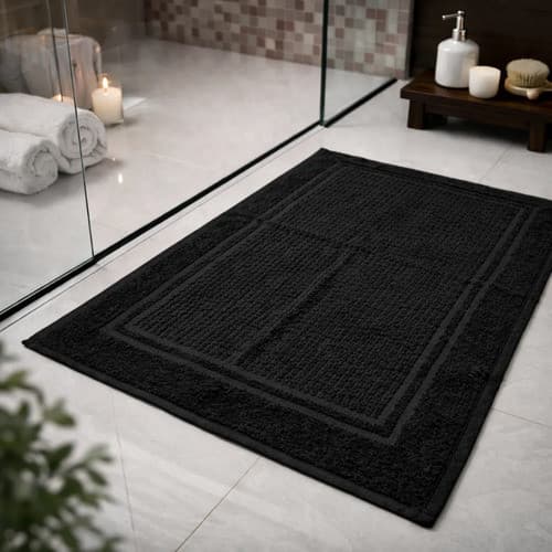 Tapete Macio Toalha de Piso Hotel Pousada Algodão Banheiro 50x80 Absorvente