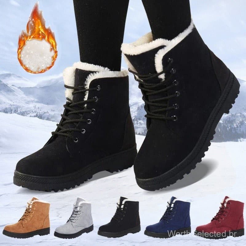 2023 Botas De Inverno Femininas Sapatos De Pelúcia Quentes Plus Size
