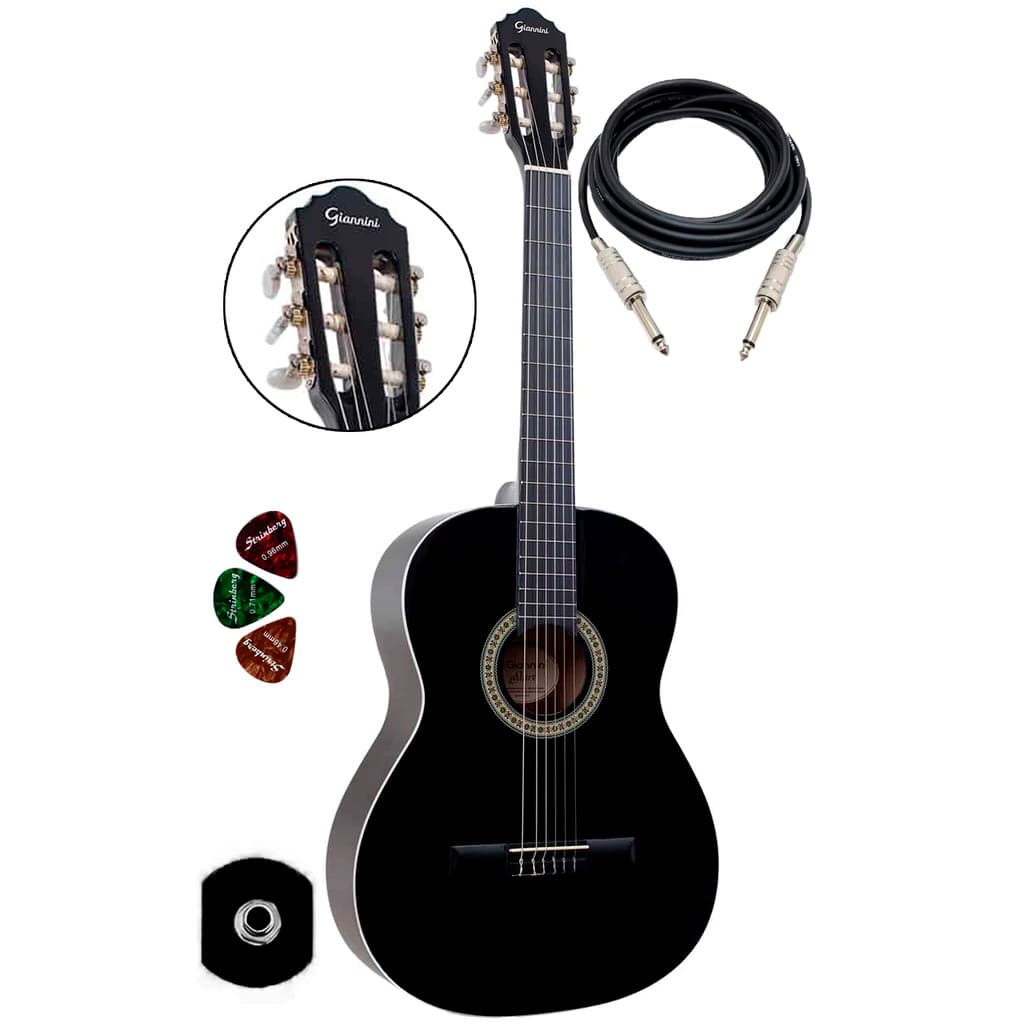 Violão Elétrico Giannini Nylon Clássico Start Estudo N-14 Bk